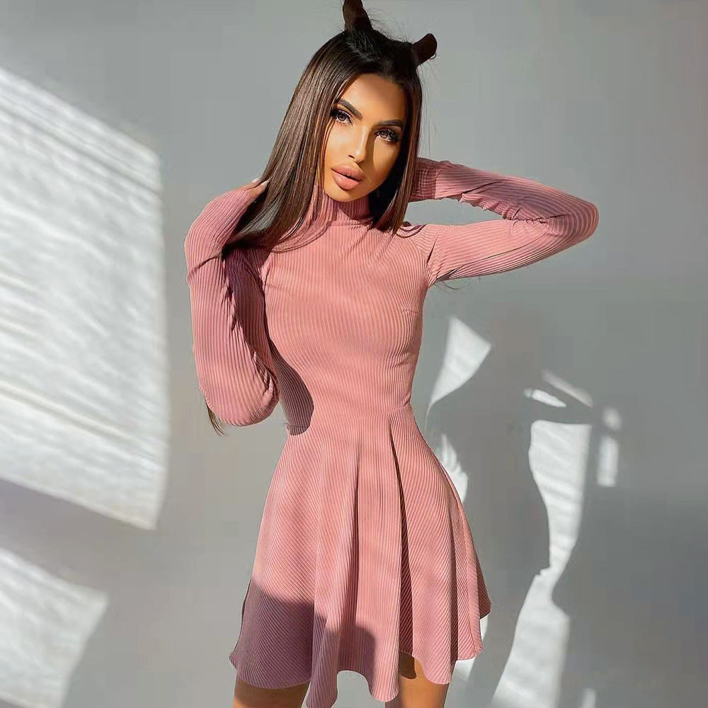Long sleeved knitted dress FashionExpress