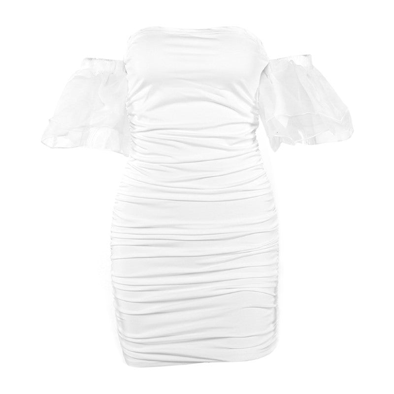 Casual Slim Fit One Line Shoulder Dress FashionExpress