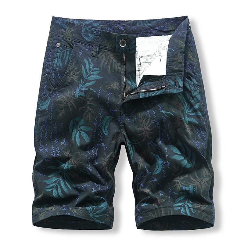 Men's fashion camouflage cotton washed Capri pants FashionExpress