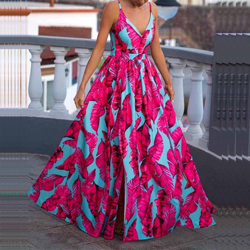 Female commuter dress with printed temperament FashionExpress