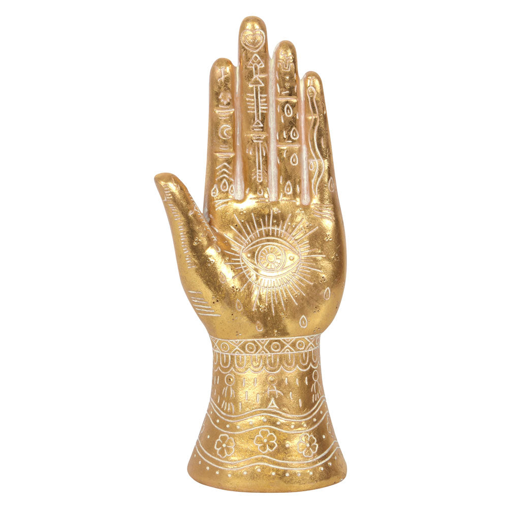 26cm Gold Hamsa Hand Ornament Wonkey Donkey Bazaar