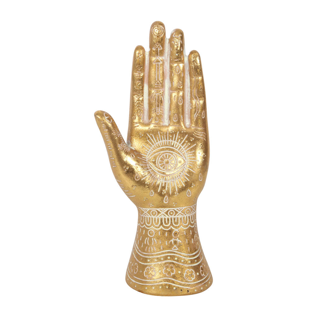 21cm Gold Hamsa Hand Ornament Wonkey Donkey Bazaar