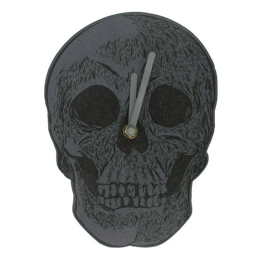 PAGAN/WICCA/STEAMPUNK-Cabinet of Curiosities Skull Clock H23cm X W17cm X D3cm Wonkey Donkey Bazaar
