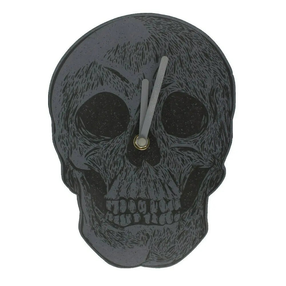 PAGAN/WICCA/STEAMPUNK-Cabinet of Curiosities Skull Clock H23cm X W17cm X D3cm Wonkey Donkey Bazaar