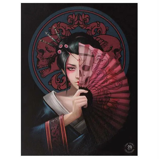 PAGAN/WICCAN/ Geisha Skull Anne Stokes Canvas H:25.40cm xW:19.30cm xD:1.20cm Anne Stokes