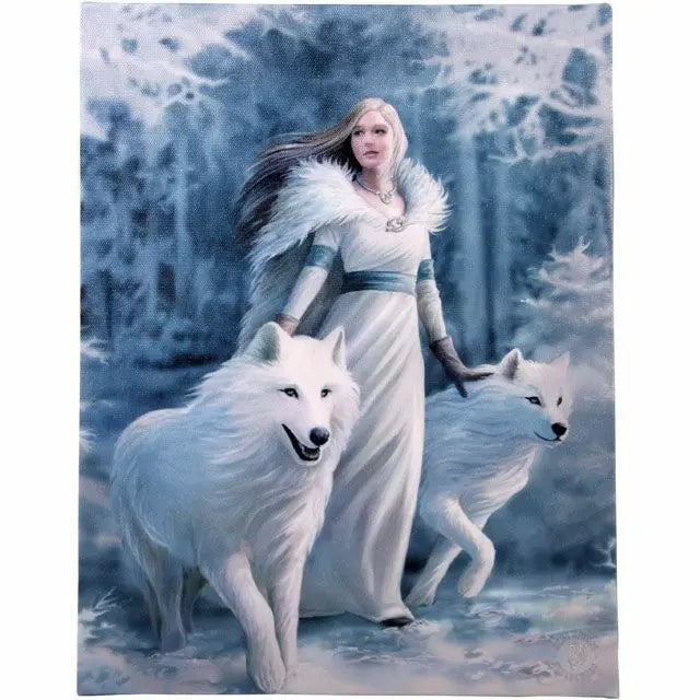 PAGAN/WICCAN/ Small Winter Warrior Canvas H:25.40cm xW:19.30cm xD:1.20cm Anne Stokes