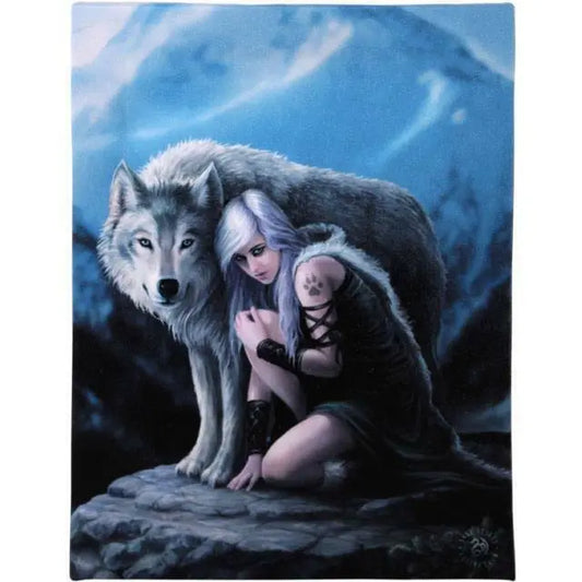 PAGAN/WICCAN/ Small Wolf Protector Canvas H:25.40cm xW:19.30cm xD:1.20cm Anne Stokes