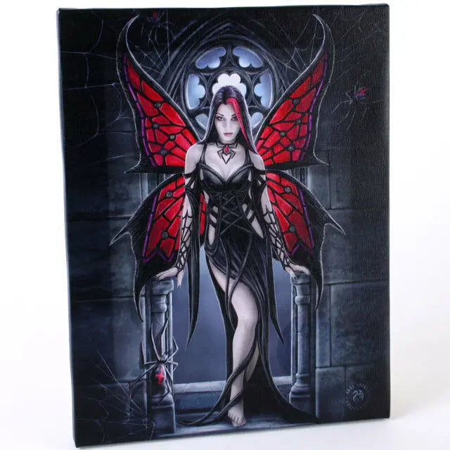 PAGAN/WICCAN/NEW AGE Aracnafaria fairy canvas by Anne Stokes.Approx 20cmX 26cm Anne Stokes