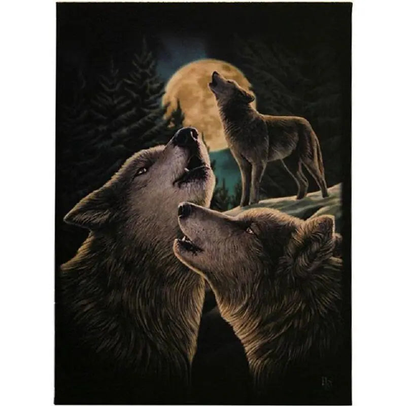 PAGAN/WICCAN/NEW AGE Wolf Song canvas-Lisa Parker H:25.40cm xW:19.30cm xD:1.20cm LISA PARKER