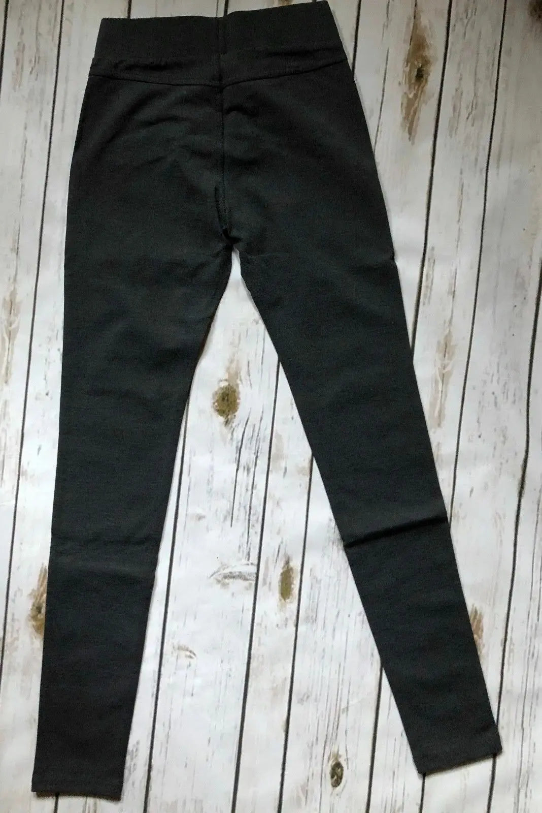 PUNK/ROCK/ STRETCH Ladies Leather-LOOK Front Quality Trousers/Leggings SIZE 8-14 Nina Carter