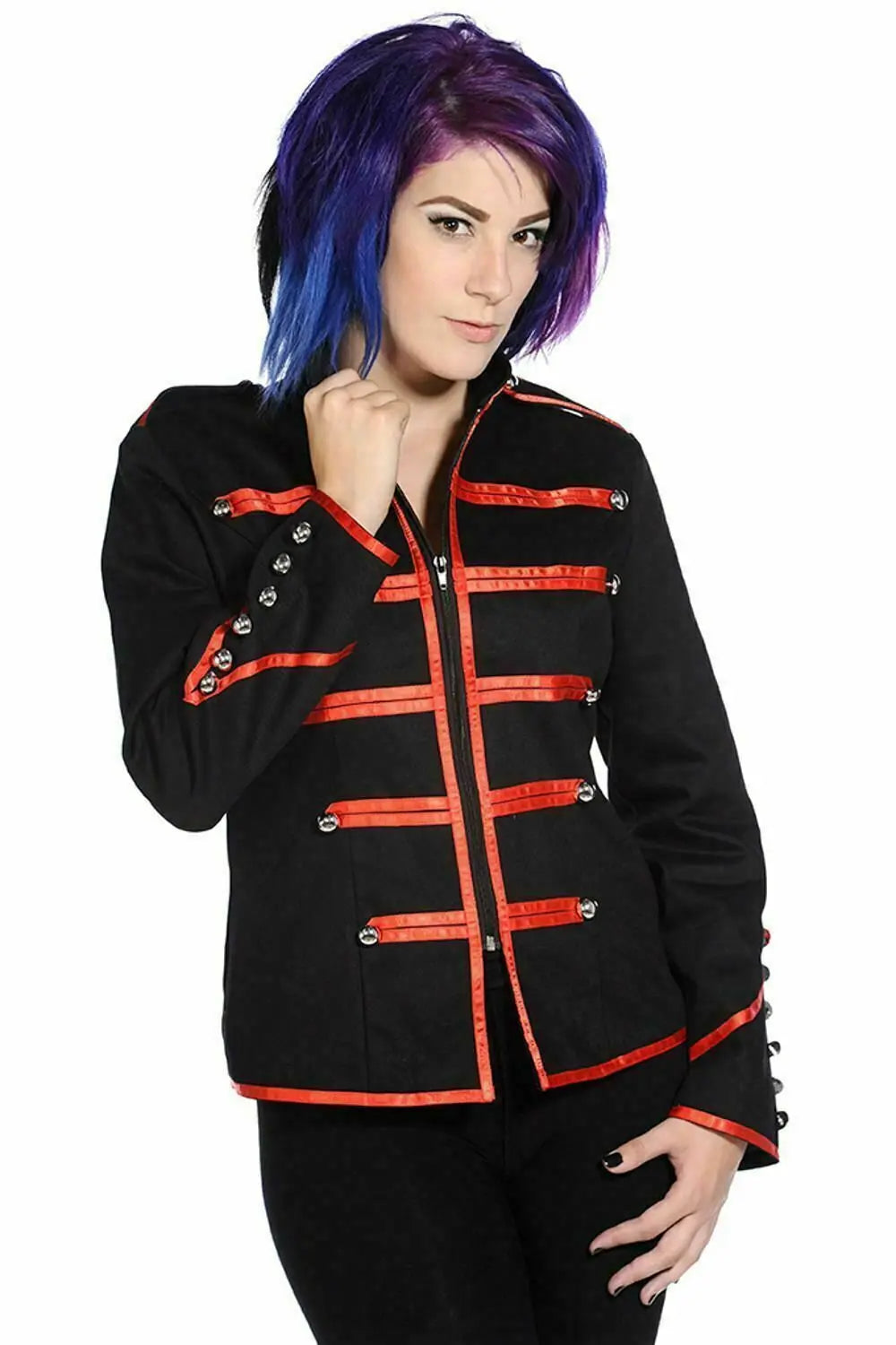 PUNK/STAGEWEAR Banned Military Drummer Red Jacket XS UK 8 Banned