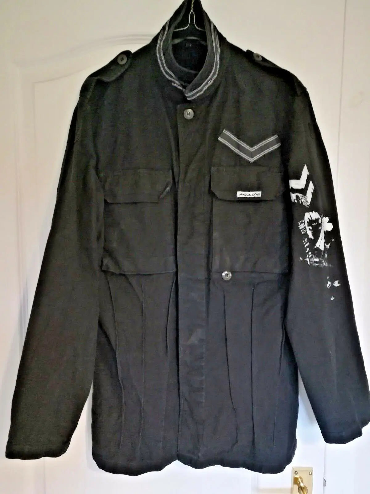 Psiclone jacket goth rock industrial punk infest small medium rare unique.size38 Rare