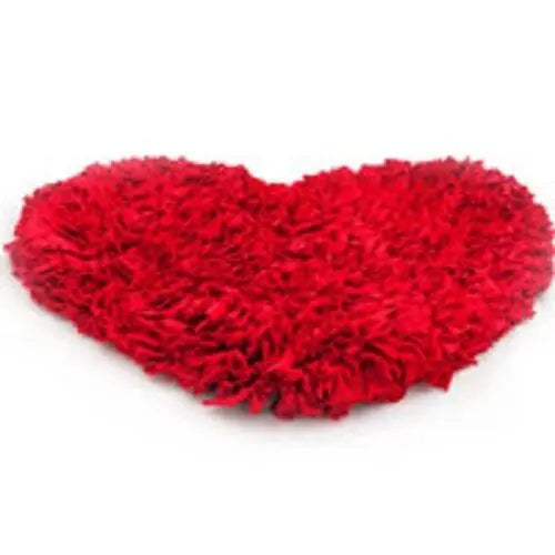 RED Heart door rag-rug style doormat.jute backing,top quality.60cm x 55cm Unbranded
