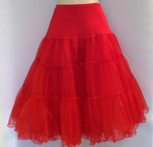 RED PETTICOAT,SWING,ROCKABILLY,40'S,50'S,60'S,VINTAGE STYLE,26",SIZE 14-18,NWOT NO LABEL