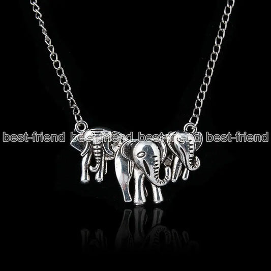 Retro/Boho Tibetan Silver "Lucky Elephant" Pendant Chain Necklace Unbranded