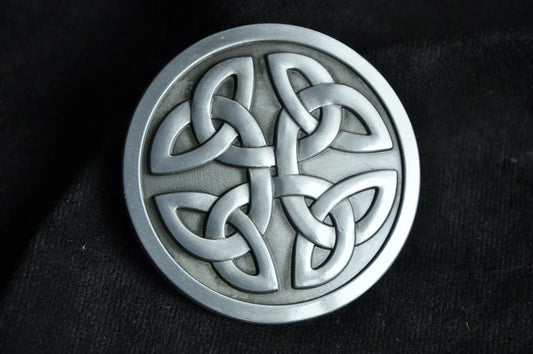 Retro Silver Western Tribal Celtic Trinity Knot Cowboy Rodeo Belt Buckle Gift Unbranded