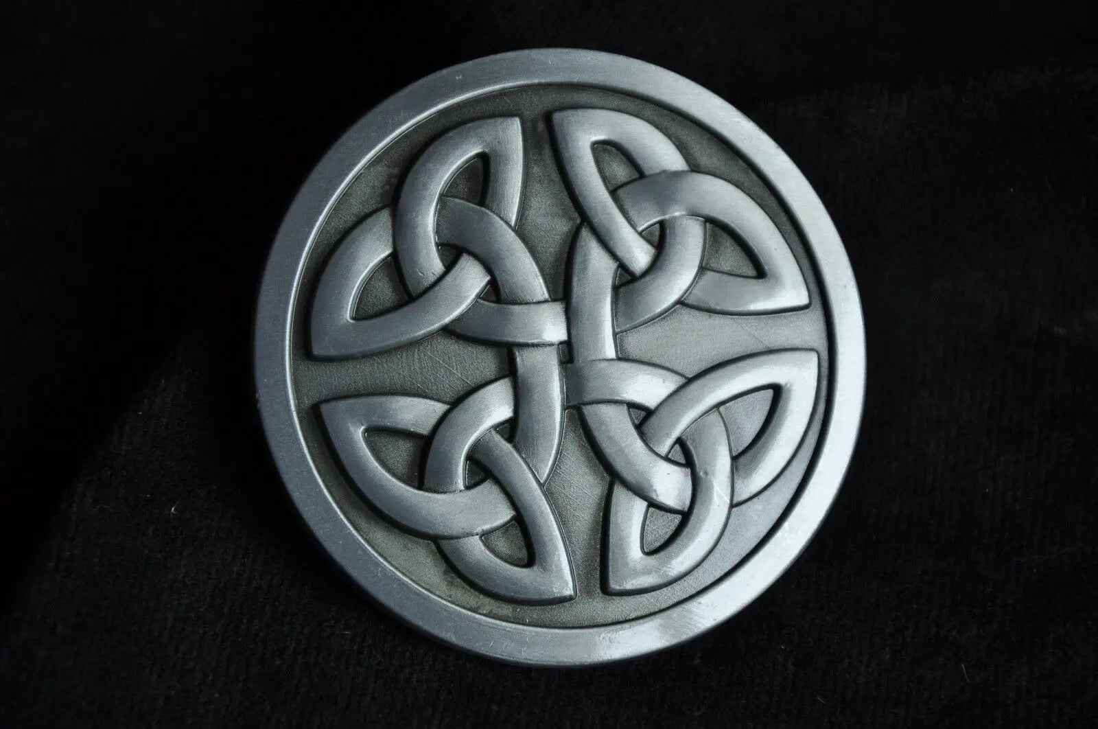 Retro Silver Western Tribal Celtic Trinity Knot Cowboy Rodeo Belt Buckle Gift Unbranded