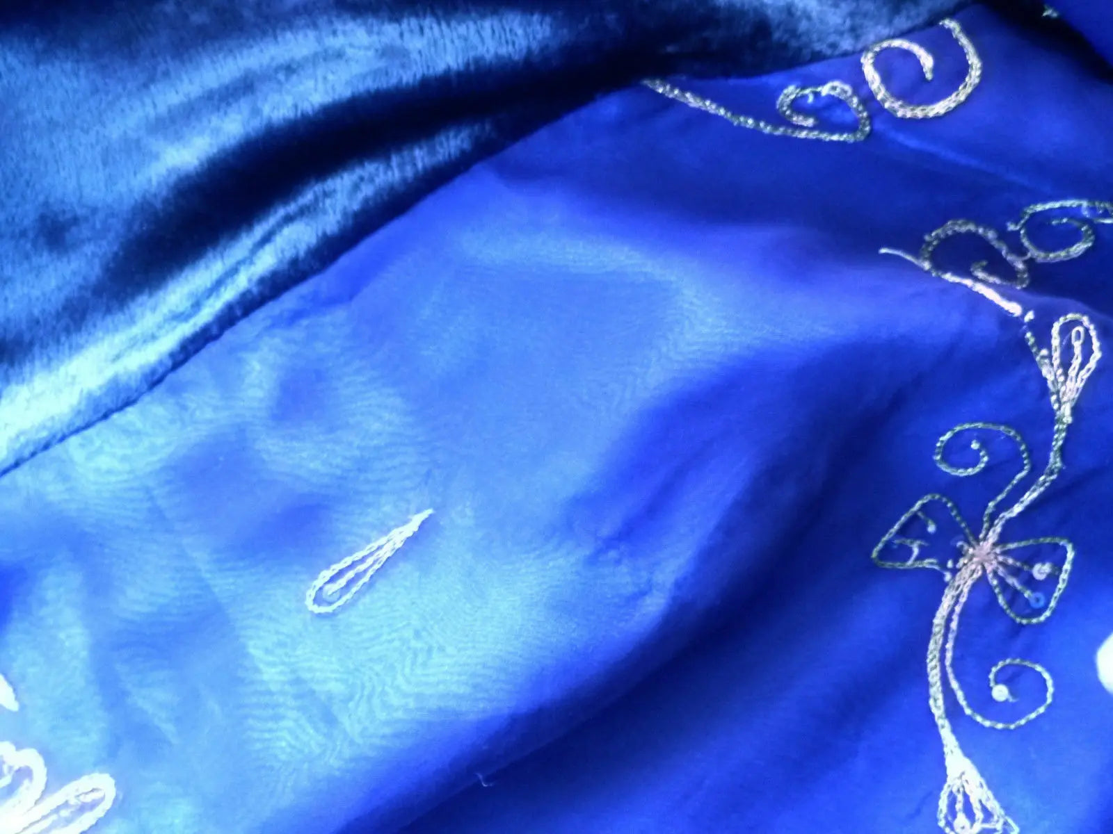 SAPPHIRE BLUE EMBROIDERED PANELLED ‘A’ LINE MAXI INDIAN HIPPY FESTIVAL SKIRT 10 Saree Queen
