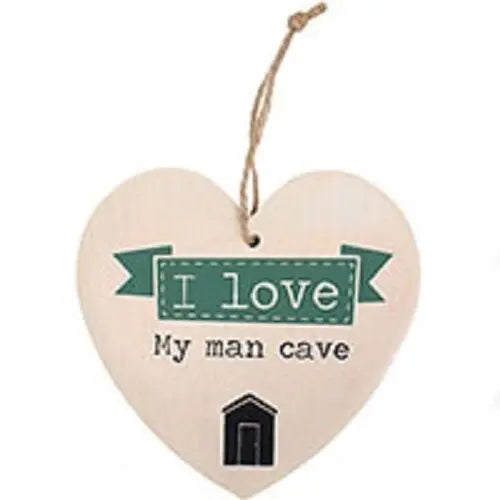 SHABBY CHIC/RETRO I LOVE MY MAN CAVE  mdf sign-H:12cm W:11.5cm D:0.5cm Unbranded
