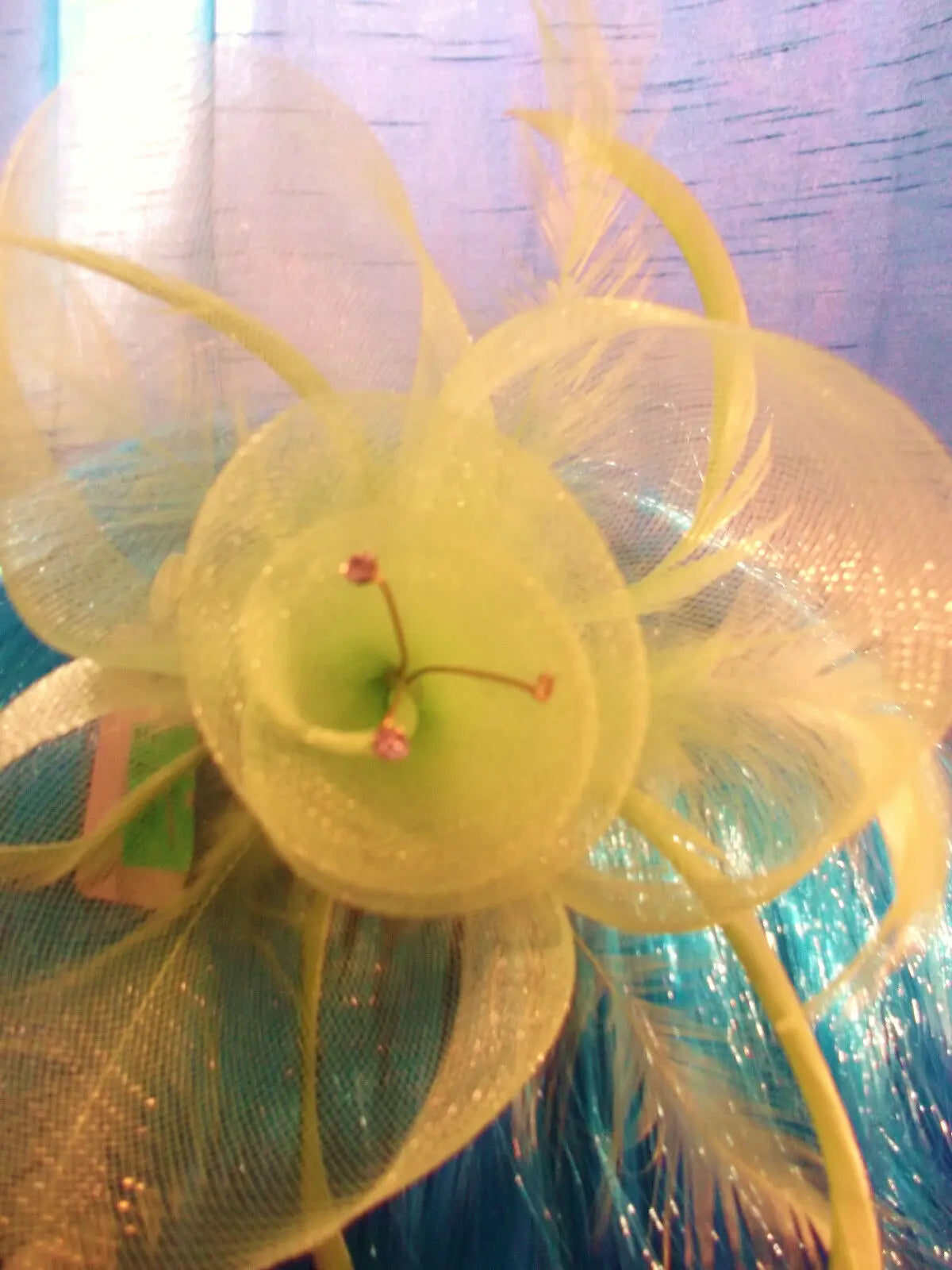 STEAMPUNK/BURLESQUE GREEN FEATHER Fascinator-wedding/prom/event/halloween party Unbranded