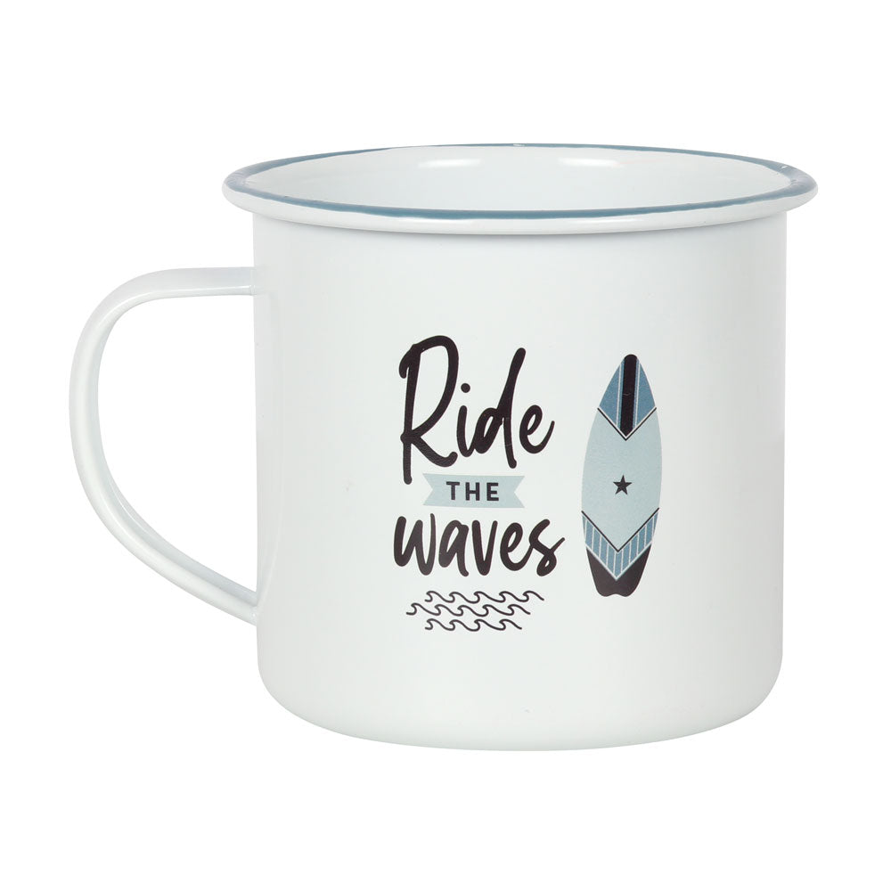 Ride The Waves Enamel Mug Wonkey Donkey Bazaar