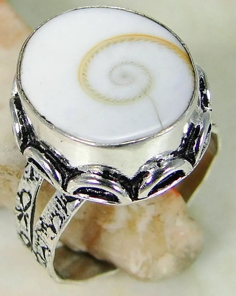 Shiva Eye & 925 Silver Handmade Fashionable Ring Size R G82-34199 "Handmade"