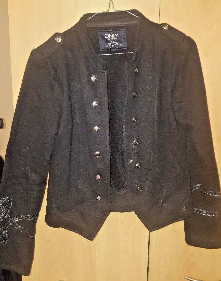 SteamPunk/Boho Black Only Military Jacket size small Only