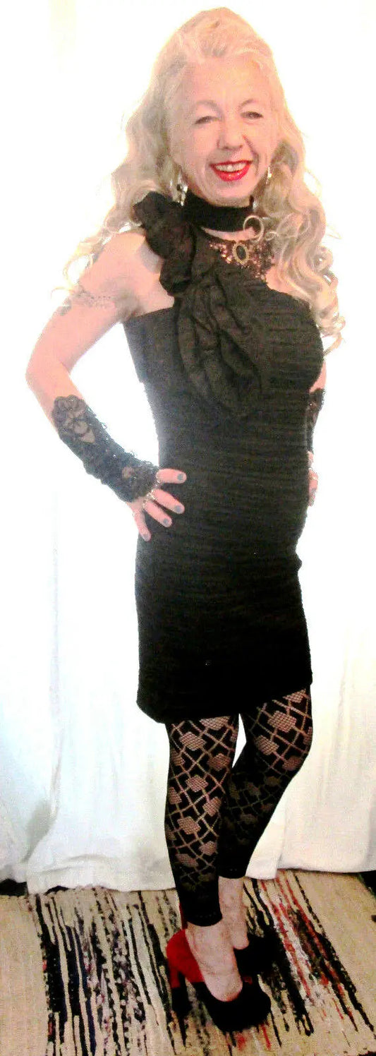 Stunning Little Black DressMetallic Ruched OneShoulder Bodycon Dress-Eve/Party/ Unbranded