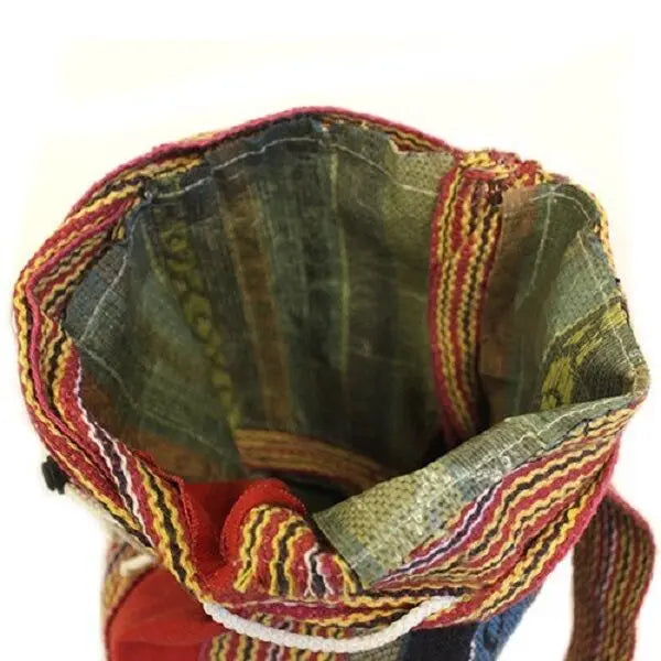 UNISEX Nepal Duffle Bag - Décor Panel-travelling duffle bag.drawstring,TOGGLE Ancient Wisdom