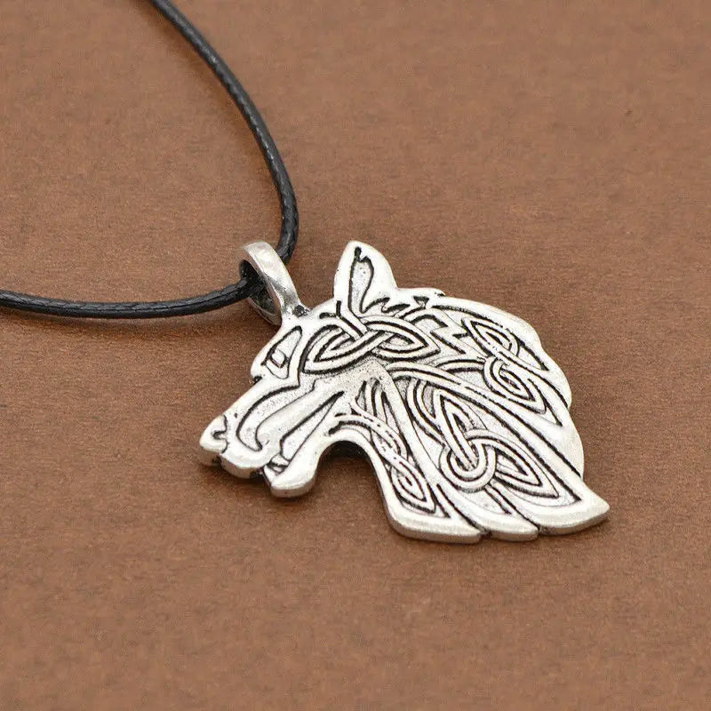 Valknut Viking Necklace Odin's Symbol Warriors  wolf Silver Pendant Talisman Unbranded