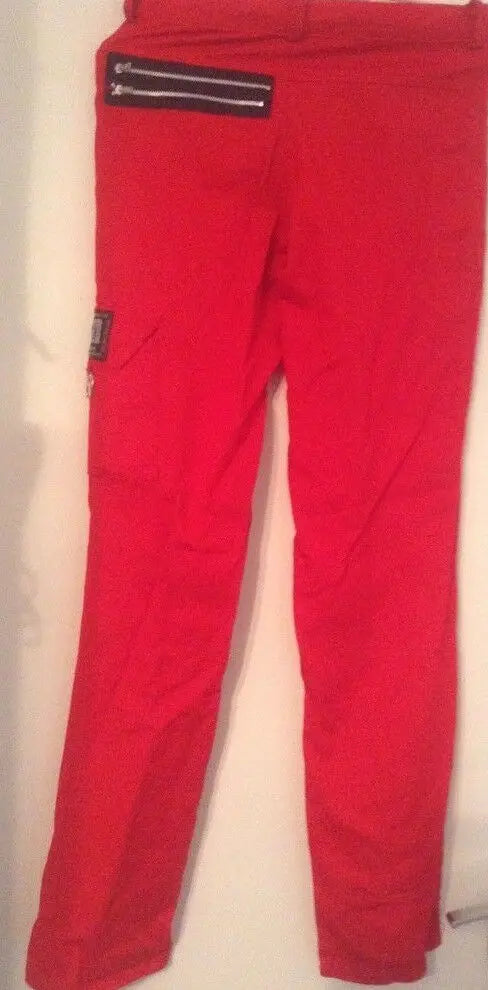Vintage  punk Red  trousers By Tiger London 28"waist/30"leg length Tiger London