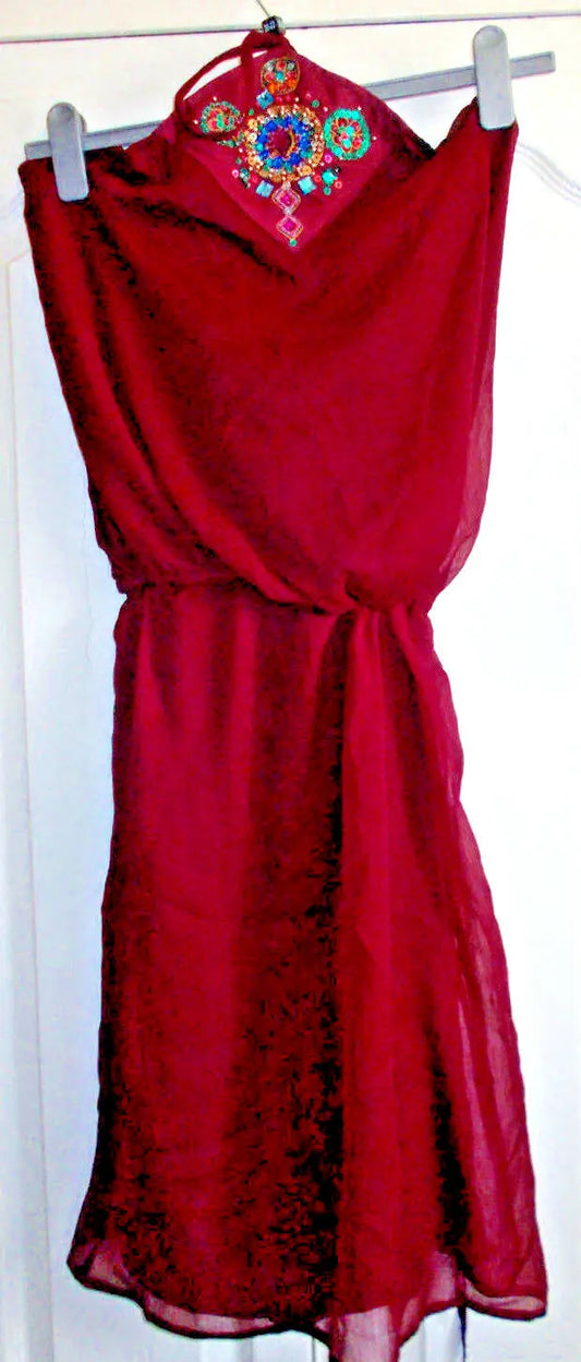 Whistles Vintage Pink Sparkly Beaded Gatsby Style dress Size Uk 14. Charleston, Unbranded