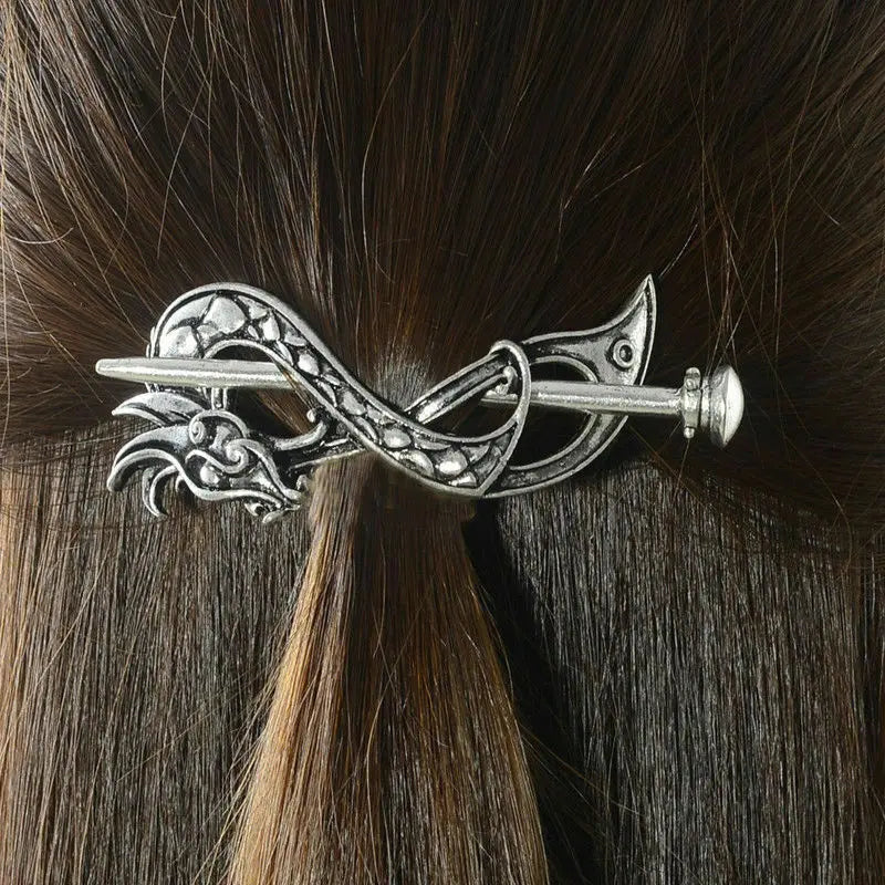 Women Hairpin Celtics Knot Metal Stick Slide Hair Clips Retro Hair Jewellery Unbranded