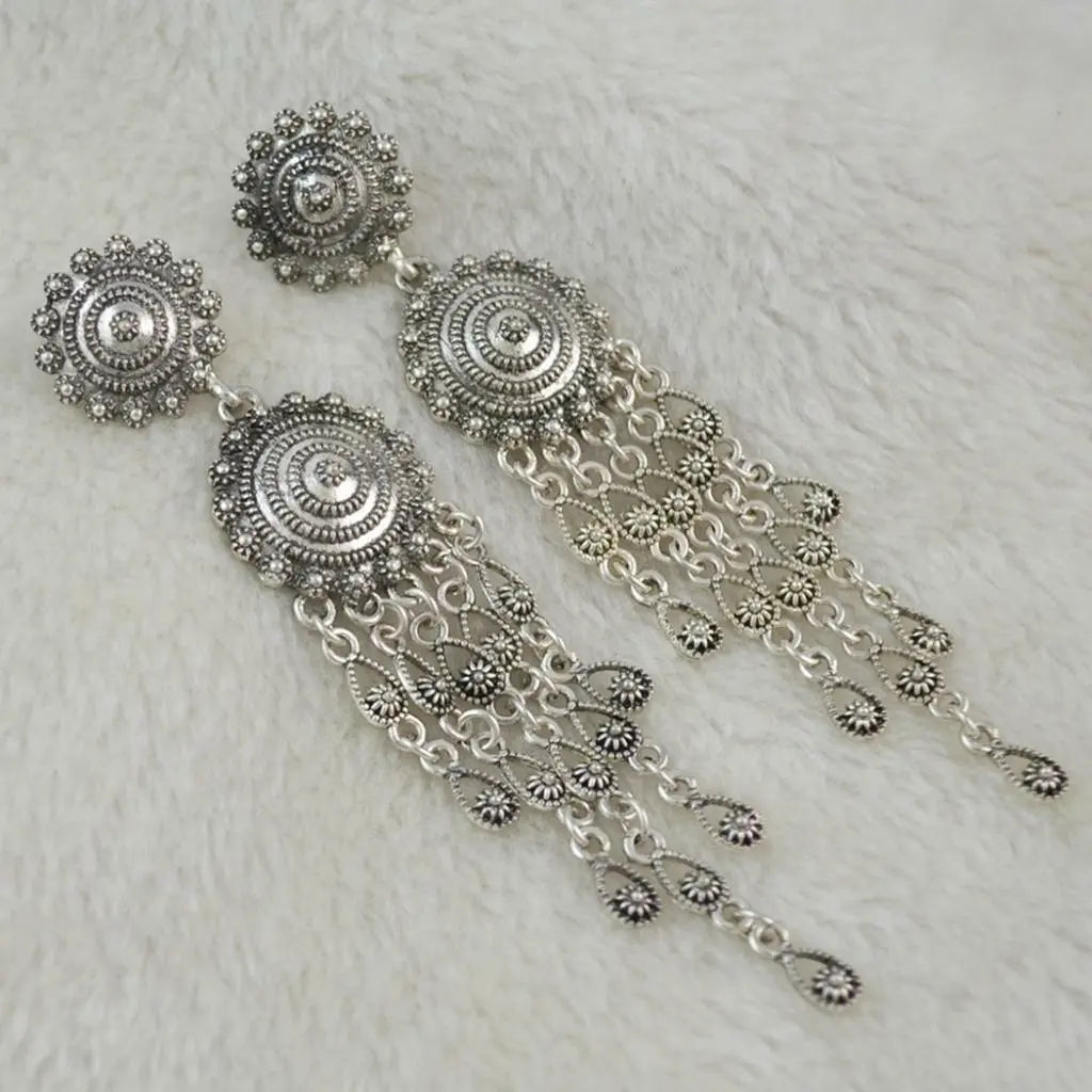 Women Retro Jewelry Boho Ethnic Tassel Drop Dangle Vintage Ear Stud Earrings Unbranded