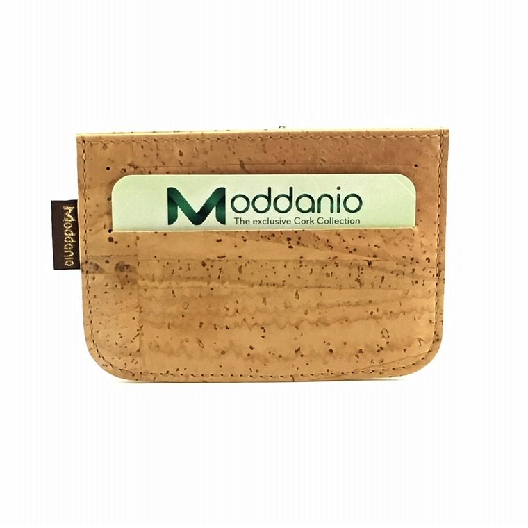 Cork Card Wallet and Card Holder, Vegan Leather Slim Card Holder & Travel Wallet, Eco Friendly Card Purse Moddanio