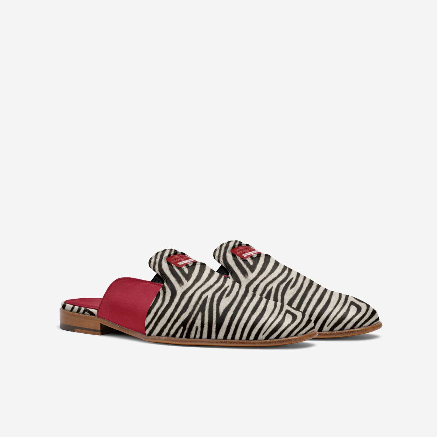 aditi-kali fusions- elegant slipper design-red,black, zebra stripe Wonkey Donkey Bazaar