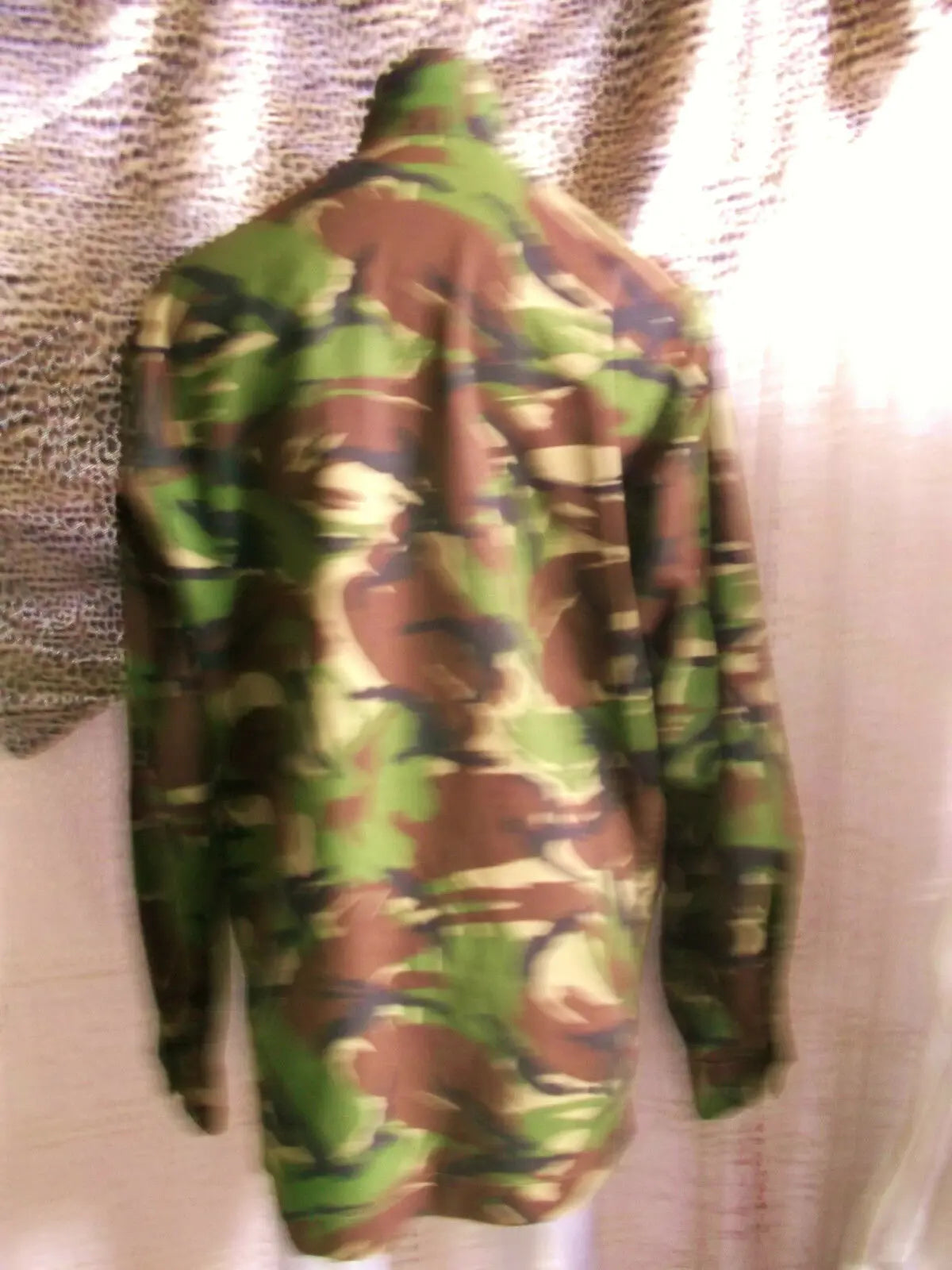 army surplus. camouflage shirt.long sleeves.zip&button front 46"chest Wonkey Donkey Bazaar