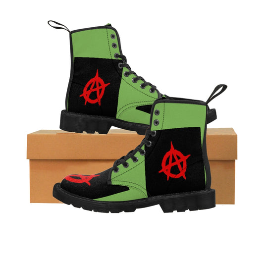 Women's Canvas Boots-ANARCHY-green Printify