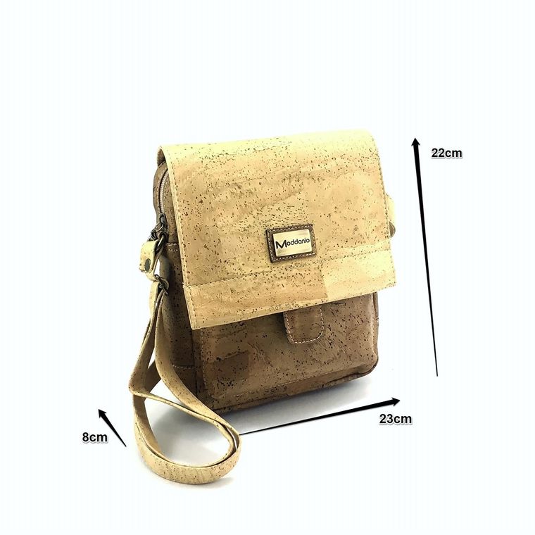 Small Cork Leather Bag Men, Crossbody Bag and Shoulder Bag Man, Mens Messenger Bag & Satchel Bag made from Cork Moddanio