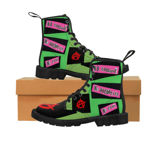 Women's Canvas Boots-ANARCHY Printify