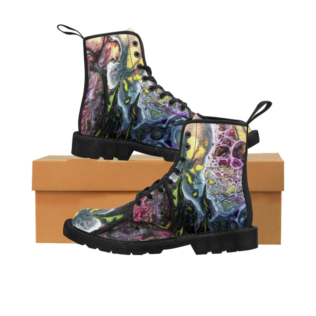 Men's Canvas Boots-jagged1 Printify
