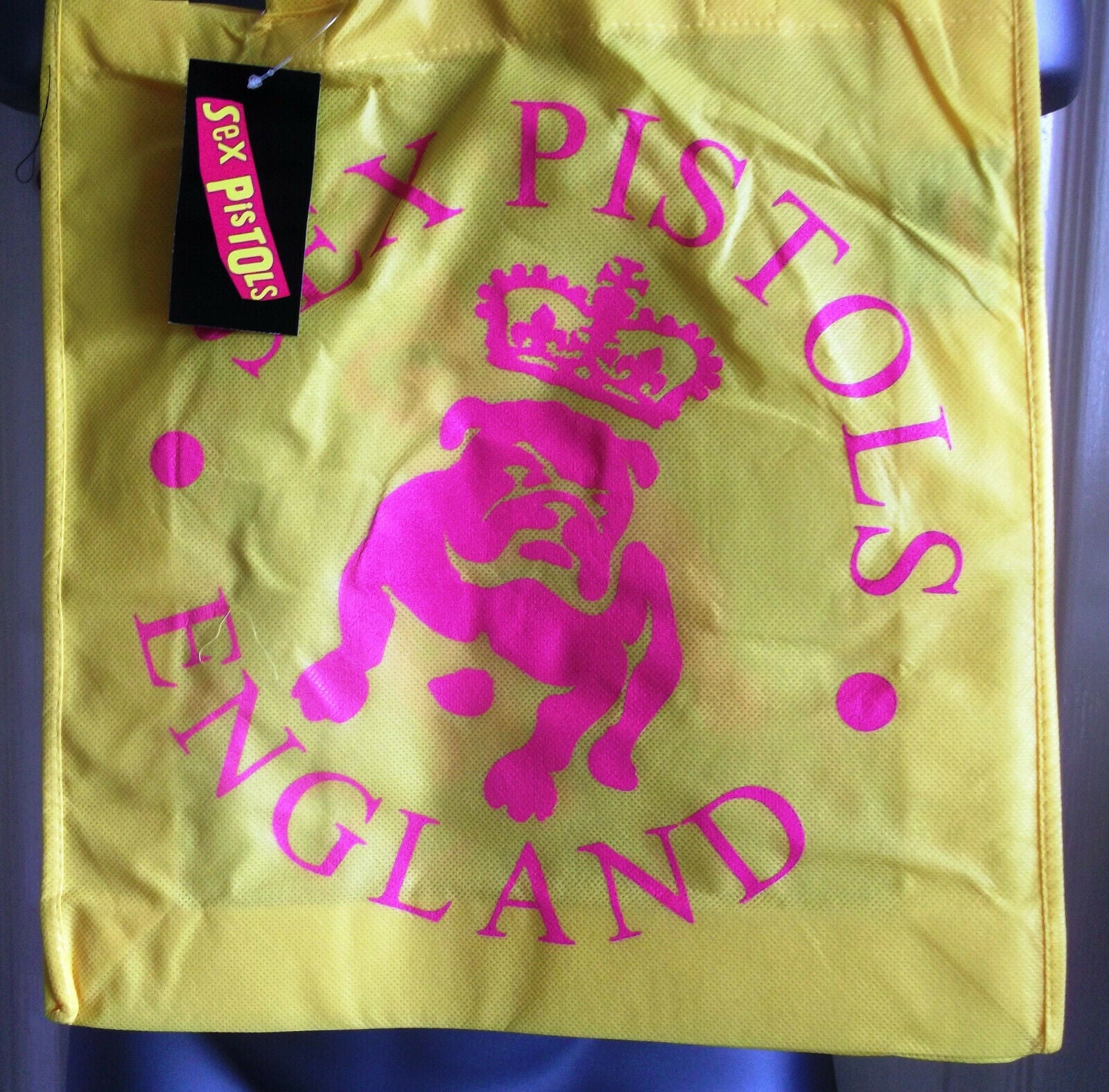 punk OFFICIAL BAND Punk Pistols/ Clash ECO Tote Shopping Bags Wonkey Donkey Bazaar