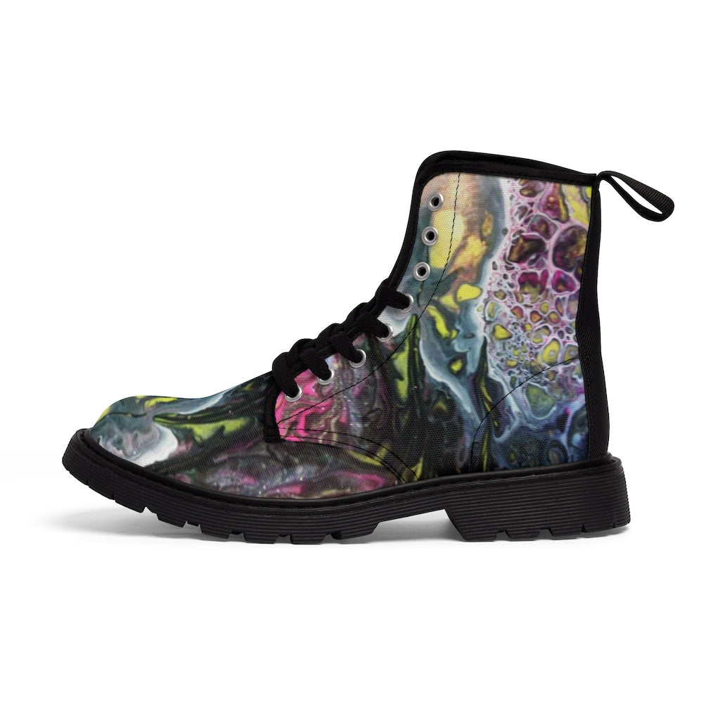 Men's Canvas Boots-jagged1 Printify