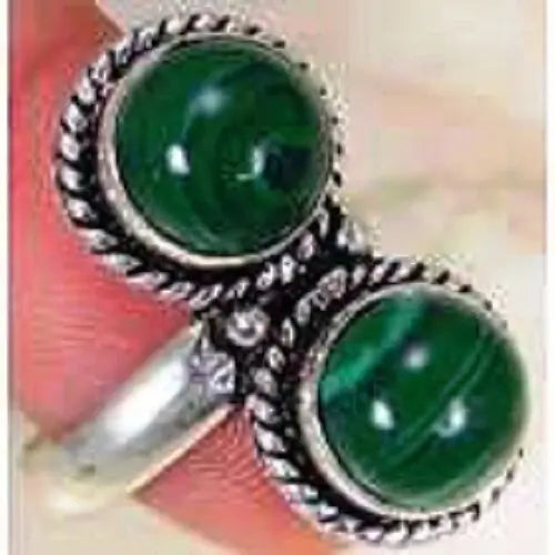 funky Lab Malachite & 925 Silver Handmade Elegants Ring Size Adjustable J1-55 "Handmade"