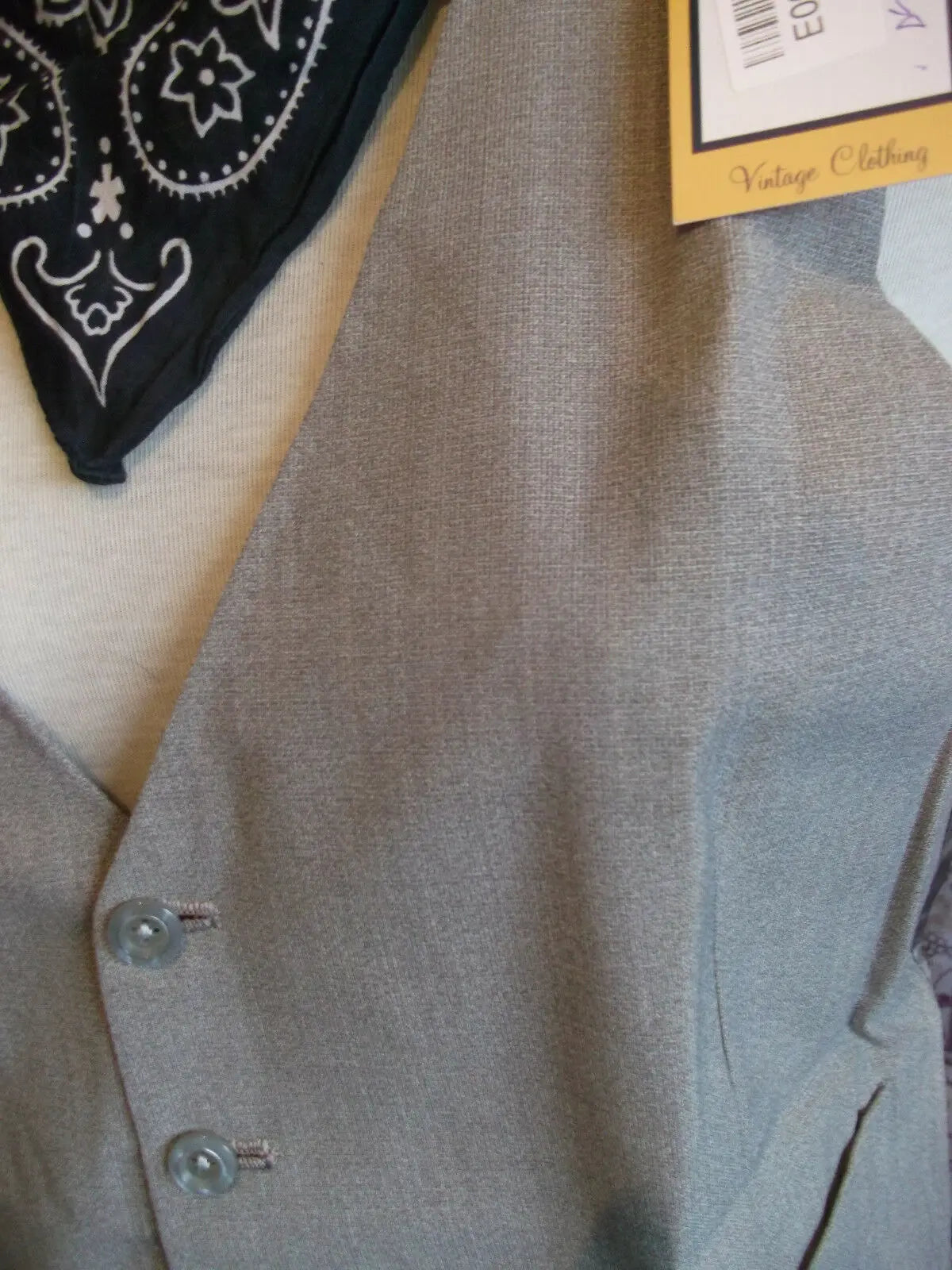 funky Steampunk/TrueVintage mens/unisex cream Waistcoat-Size 38"LINED. Unbranded