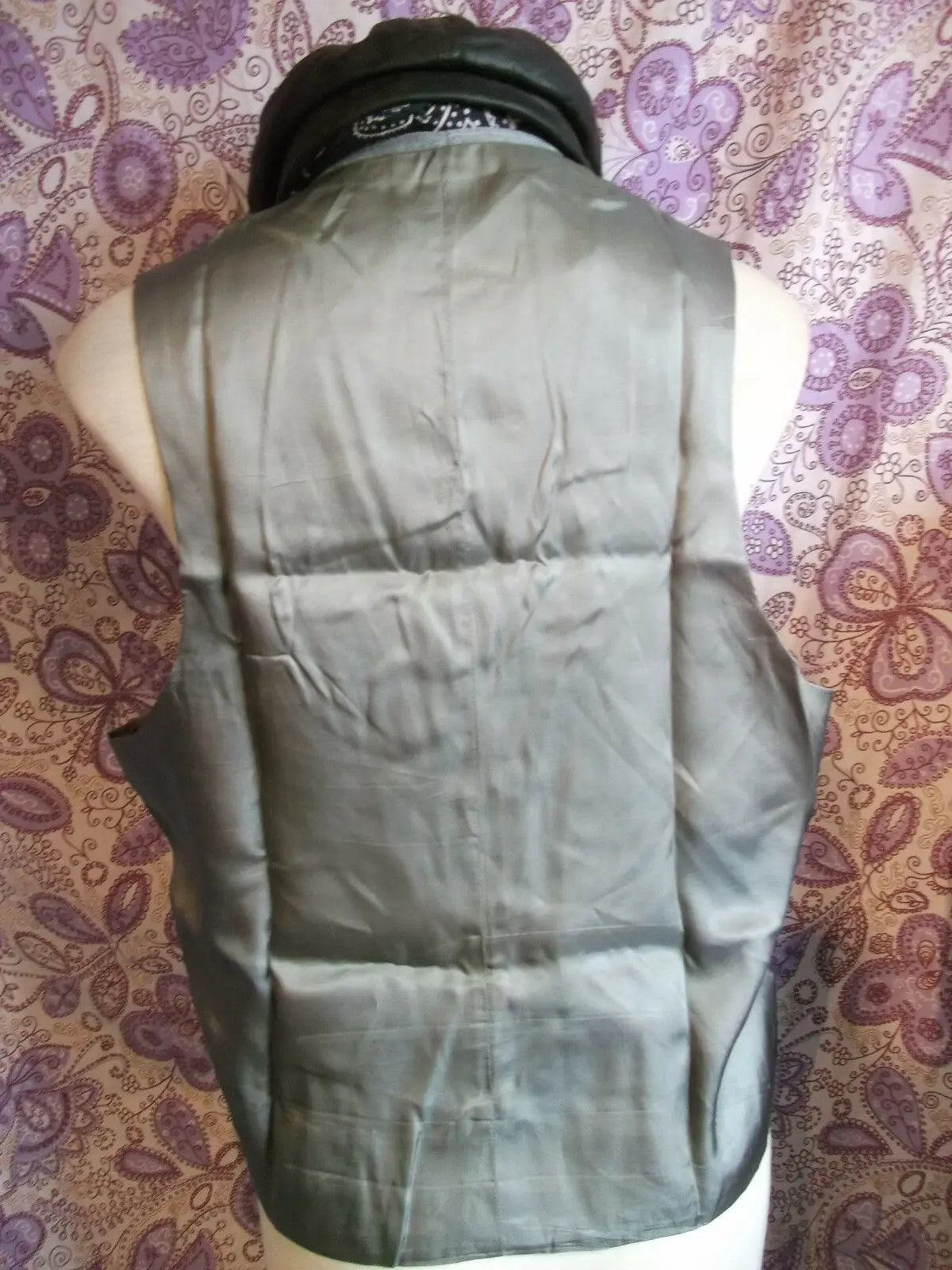 funky Steampunk/TrueVintage mens/unisex light grey pinstripe Waistcoat Size44" Unbranded