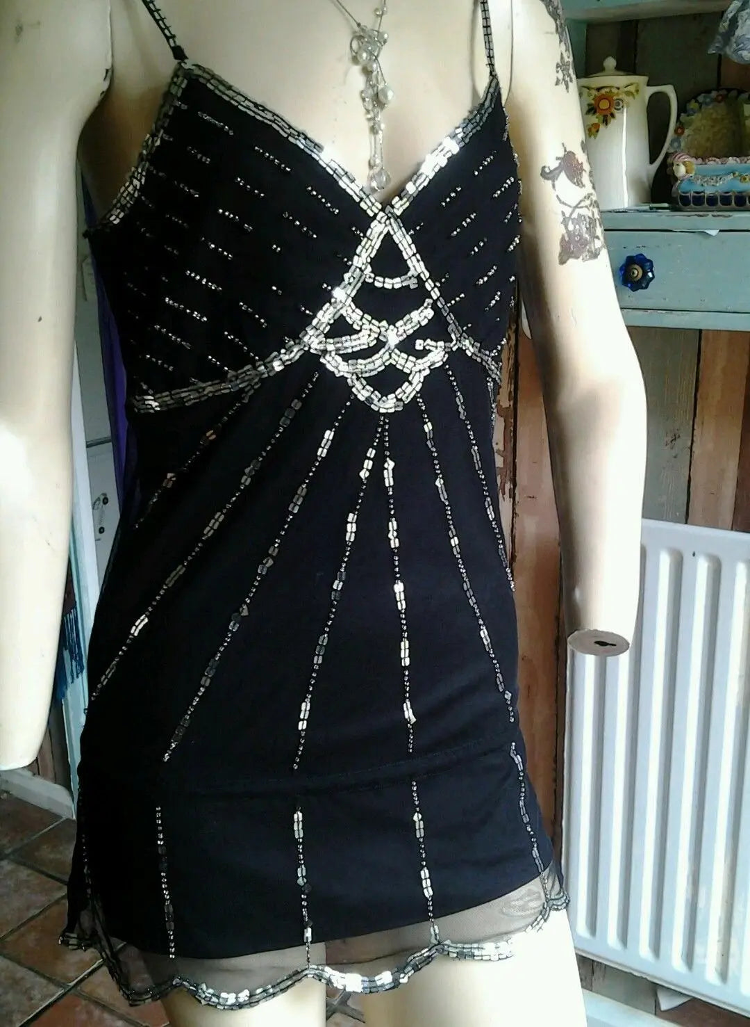 gorgeous stunning sequinned top gatsbey flapper steampunk goth Unbranded