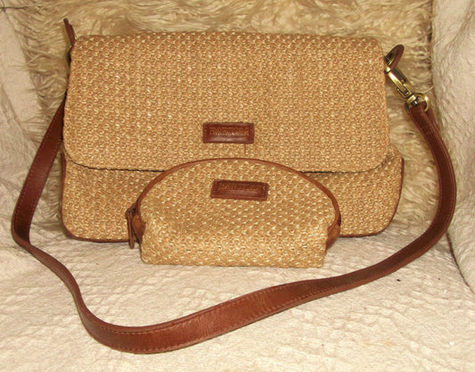 Stylishly classic Bertolli weave shoulderbag/handbag& purse.shoulder strap Wonkey Donkey Bazaar