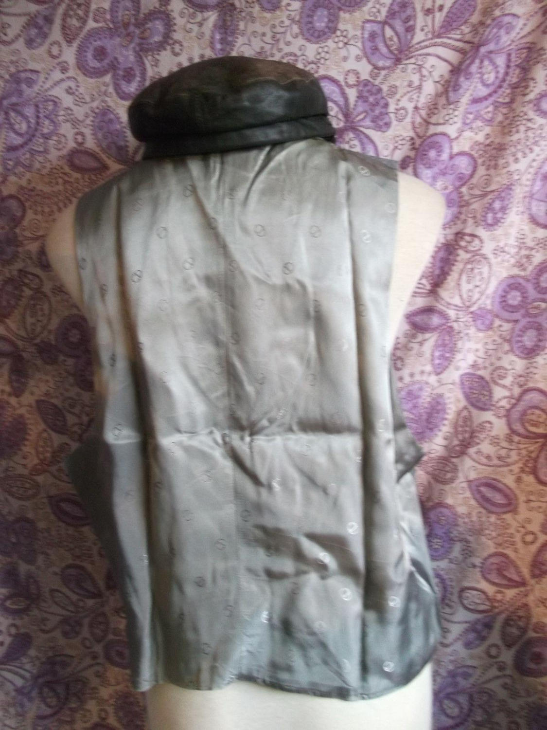 funky Steampunk/TrueVintage mens/unisex grey pnstripe Waistcoat-Size 48"LINED. Wonkey Donkey Bazaar