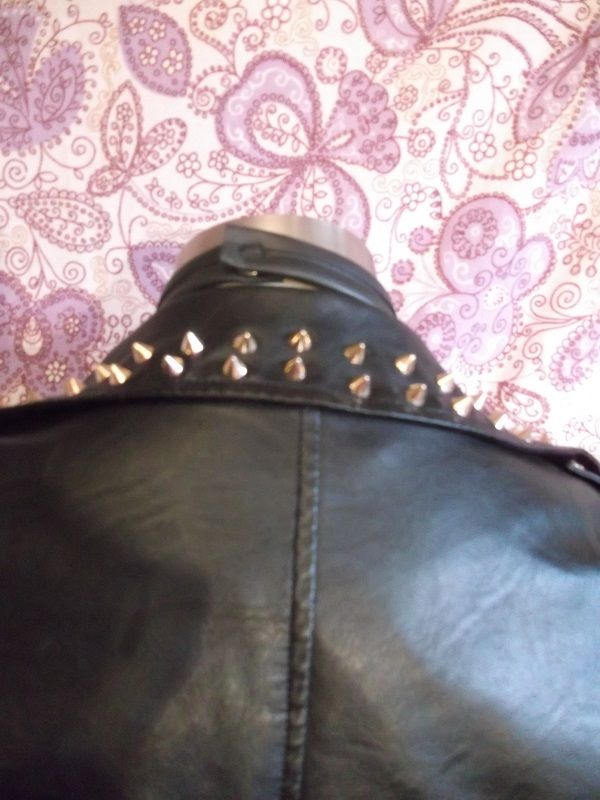 gorgeously Funky Ladies Milan Real Leather Black Jacket & Eyelet Detail Size12 Wonkey Donkey Bazaar